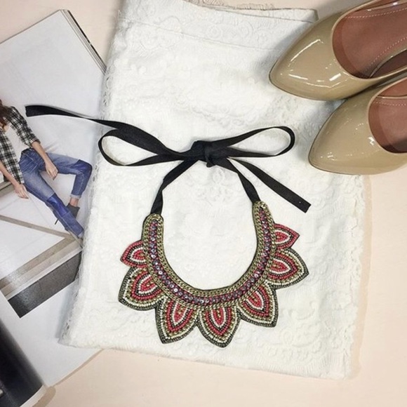 Handmade Ribbon necklace - Picture 2 of 3